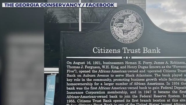 New historical marker dedicated to Citizens Trust Bank in Atlanta