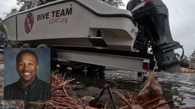 Cadaver dog assisting with search for coach at Lake Oconee