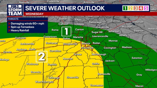 Flood Watch for North Georgia: Rain moves into metro Atlanta, North Georgia