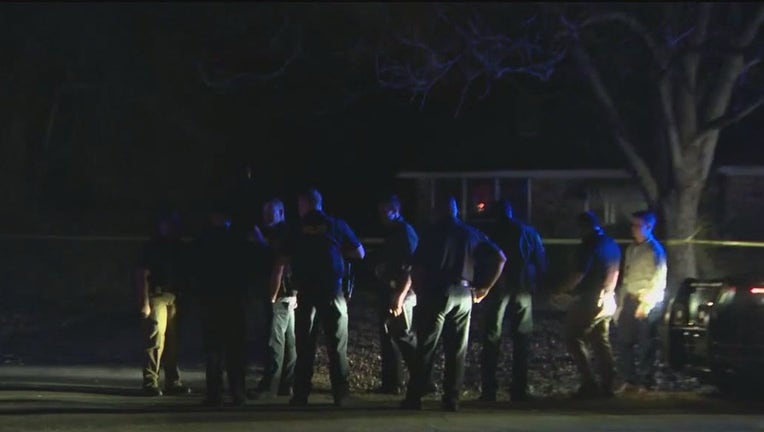 Cobb County police investigate a shooting in the area of 5200 block of Austell Powder Springs Road near Dr. Luke Glenn Garrett Jr. Memorial Highway on Feb. 25, 2025. 