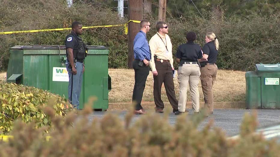 Cobb County police investigate a deadly shooting at the Windy Hill Village located off Windy Hill Road on Feb. 5, 2025.