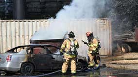 Cigarette starts fire at Roswell auto shop, 5 vehicles damaged