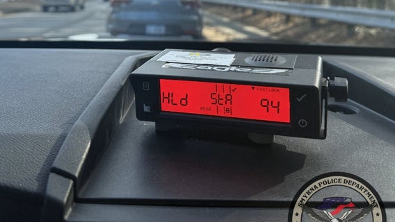 'Slow down': Driver clocked going 94 mph on Smyrna road