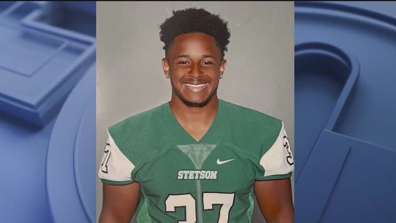 Mom of Archer football player who died on the field honors his memory with AED donation