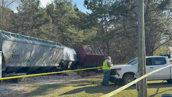 Train derailment in Fayette County: Crews still working to remove train