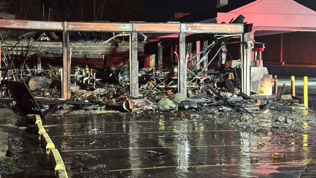 Fire destroys DeKalb County liquor store, threatens nearby gas station