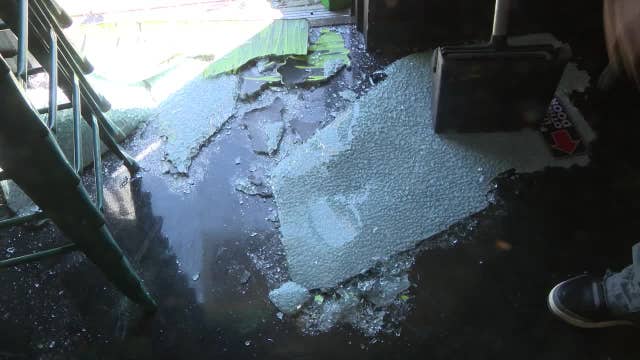 Booze bandits caught on camera smashing through Camp Creek hot spot