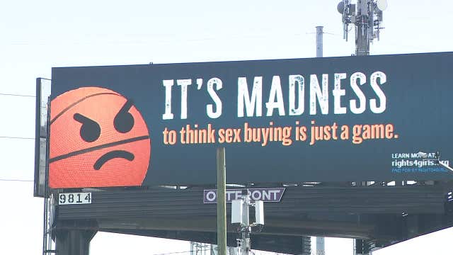New March Madness-themed billboard in Atlanta aims to deter sex buyers, reduce trafficking