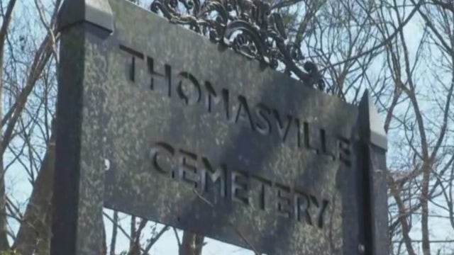 Volunteers clean up historic Thomasville Cemetery in south DeKalb County