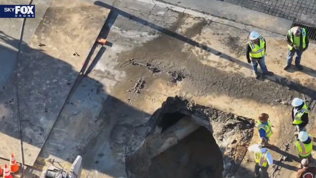 Massive sinkhole near Georgia Tech repaired