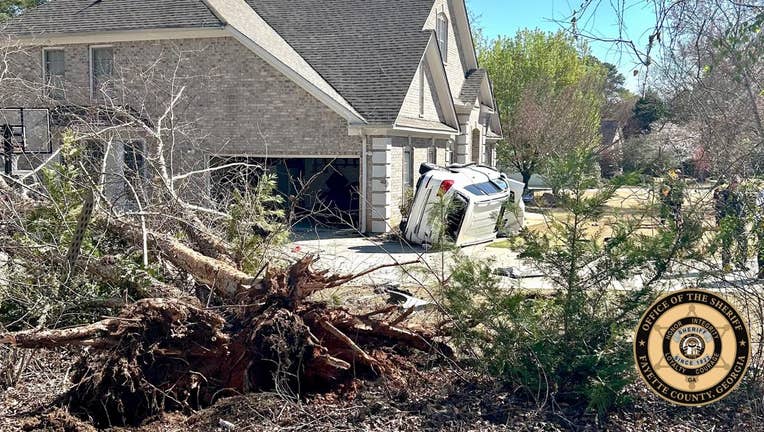 The Fayette County Sheriff's Office released this image showing a vehicle which crashed into a home along Lodge Trail on March 20, 2025.