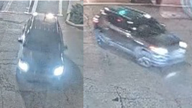 These images provided by the Atlanta Police Department show a vehicle wanted in connection to a hit-and-run crash along Peachtree Street near 10th Street in Midtown on March 31, 2025.