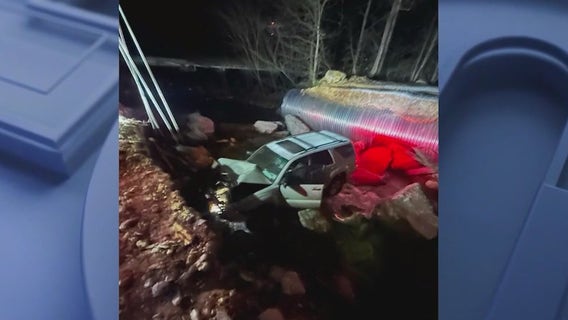 Construction worker survives terrifying plunge as road disappears beneath him