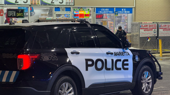 Man shot overnight at Marietta gas station, police say