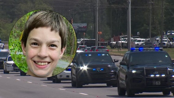 Solemn procession honors Bentley Beard, 11-year-old son of Rome police officer