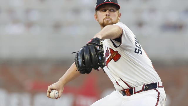 Schwellenbach fans 10 and gives up only 2 hits as Braves top Marlins 10-0 for long-awaited first win