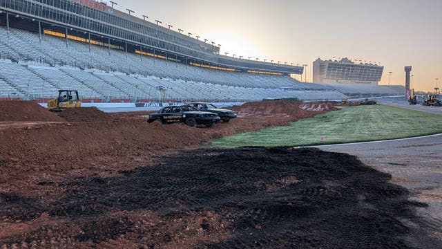 Crews prep Atlanta Motor Speedway for 'Monster' invasion
