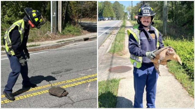 Roswell firefighter makes a snappy save on Crabapple Road