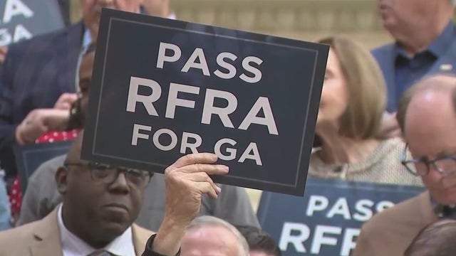 Supporters rally at Georgia State Capitol to push religious freedom bill