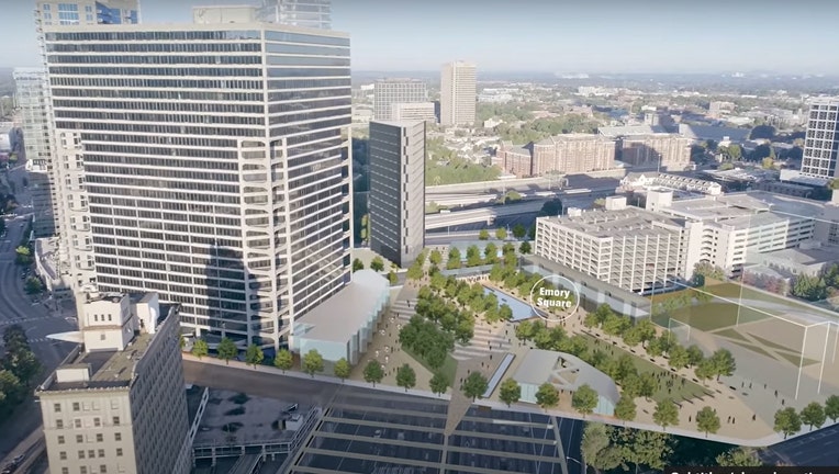 An artist rendering of The Stitch in downtown Atlanta.
