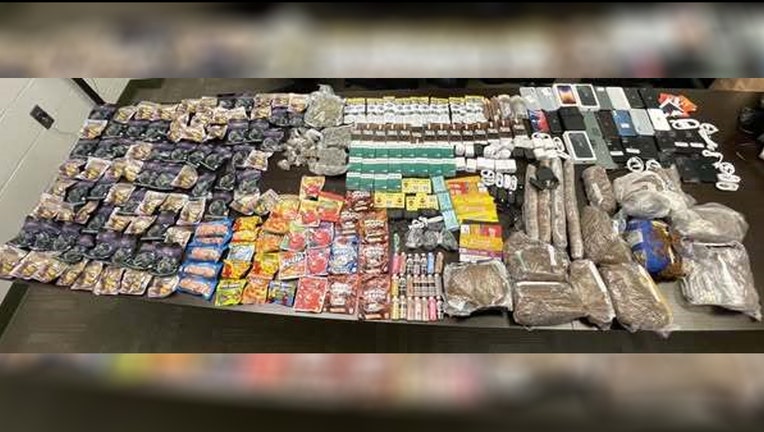 The Washington County Sheriff’s Office released this image of contraband that someone was attempting to smuggle into the Washington State Prison in Davisboro, Georgia on April 2, 2025.