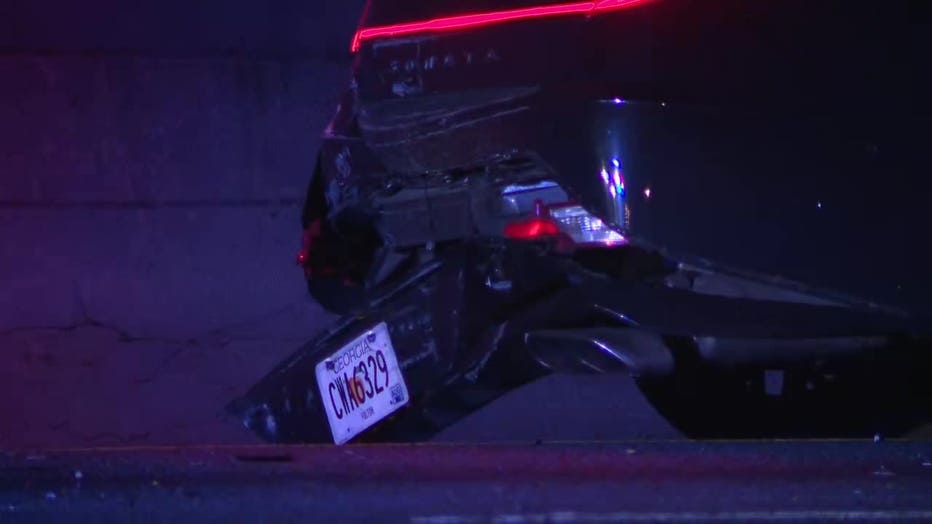 A deadly two-vehicle crash along Interstate 20 near Wesley Chapel Road in DeKalb County on April 22, 2025.