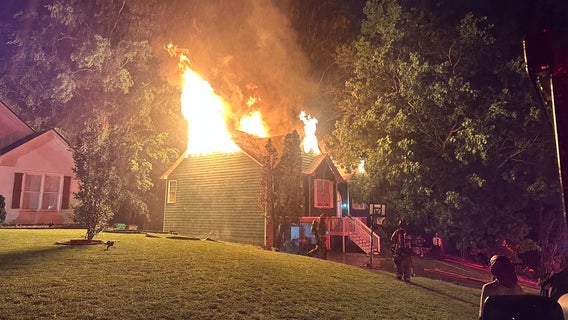 Lightning strike sparks house fire in Gwinnett County, firefighter injured