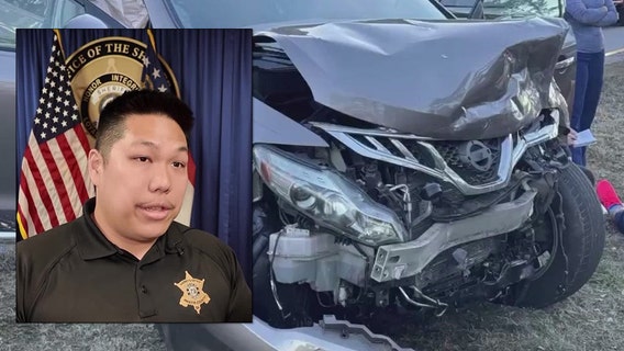 Heroic deputy saves victim in dramatic head-on collision