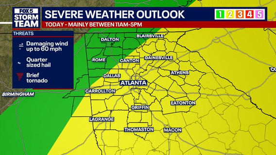 LIVE BLOG | Severe Thunderstorm Watch in effect for multiple counties in North GA