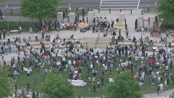 May Day rally at the Georgia State Capitol in downtown Atlanta