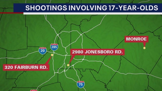 Three 17-year-olds shot in 24-hour period in metro Atlanta area
