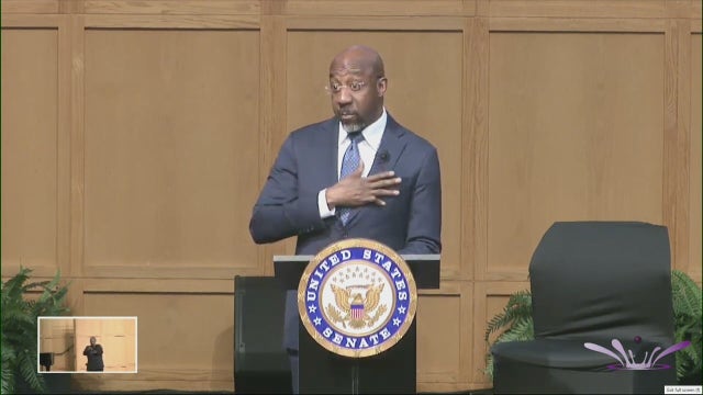 Sen. Raphael Warnock holds heated town hall in Atlanta