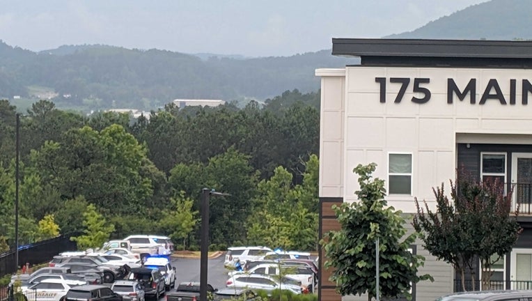 A heavy police presence was seen at the 175 Main Apartments in Cartersville on May 29, 2025.