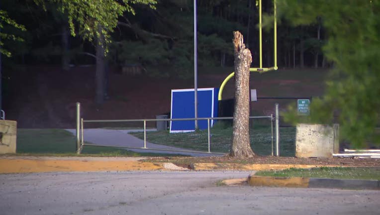 DeKalb County police investigated a shooting near Wade Walker Park along Rockbridge Road at S. Stone Mountain Lithonia Road on May 5, 2025.