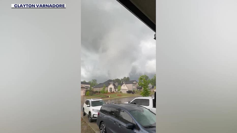 A funnel cloud spotted in Hall County on May 2, 2025.