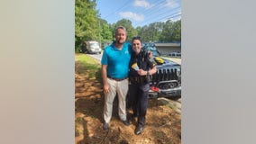 Acworth police officer saves man from choking
