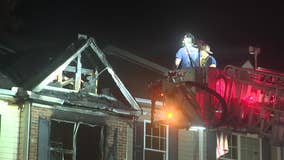 Crews battle overnight fire at DeKalb County townhome complex