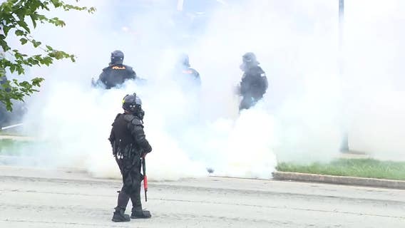 8 arrested after DeKalb police use tear gas to break up protest