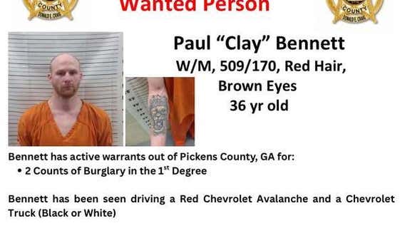 Pickens County Sheriff's Office looking for burglary suspect