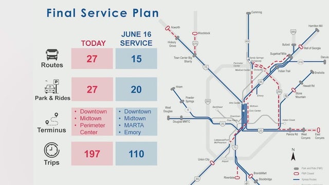Major changes to MARTA's Xpress bus routes starting Monday