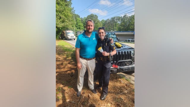Acworth police officer saves man from choking