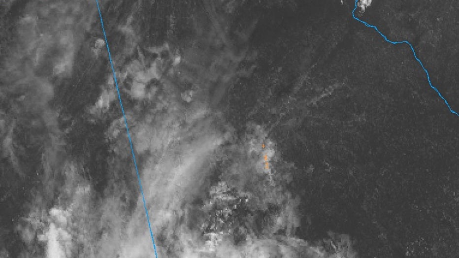 Los sensores de relámpagos en múltiples noaa van los satélites meteorológicos recogen una bola de fuego sobre Georgia el 26 de junio de 2025.