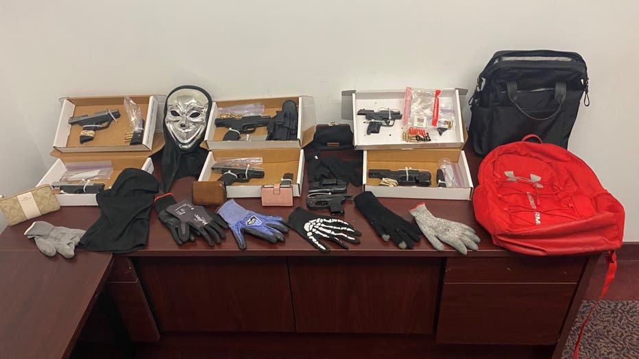 The Troup County Sheriff’s Office shows off items used In a series of car break-ins.
