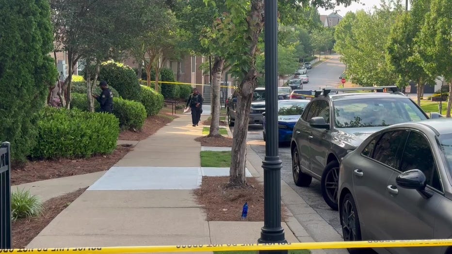 Atlanta police respond to a shooting scene near Drew Drive NW and Abbott Lane NW on June 11, 2025.