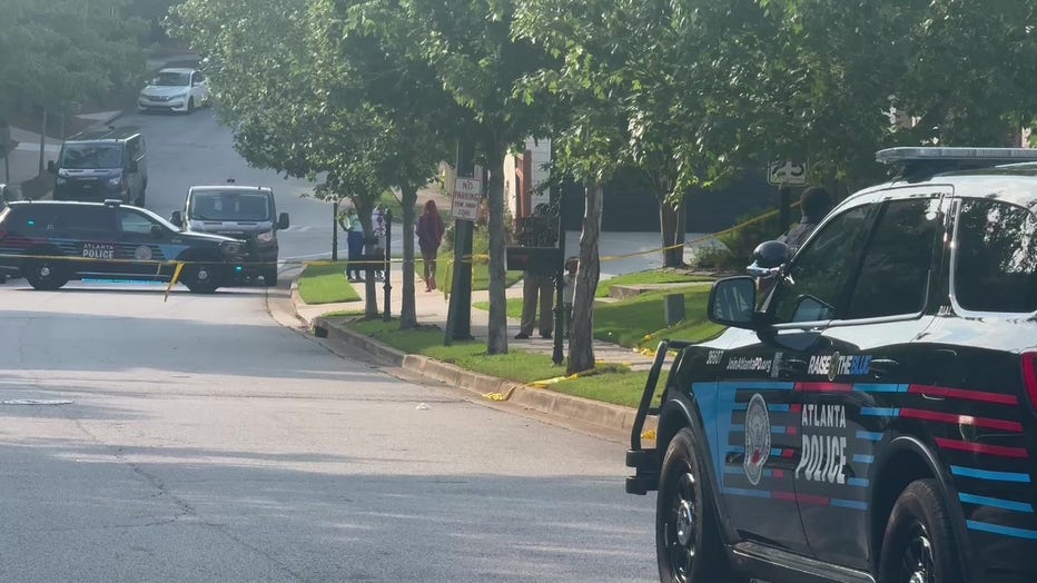 Atlanta police respond to a shooting scene near Drew Drive NW and Abbott Lane NW on June 11, 2025.