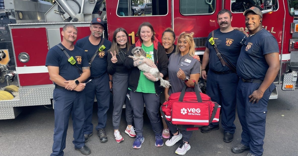 Roswell firefighters rescue puppy trapped in bathtub drain | FOX 5 Atlanta