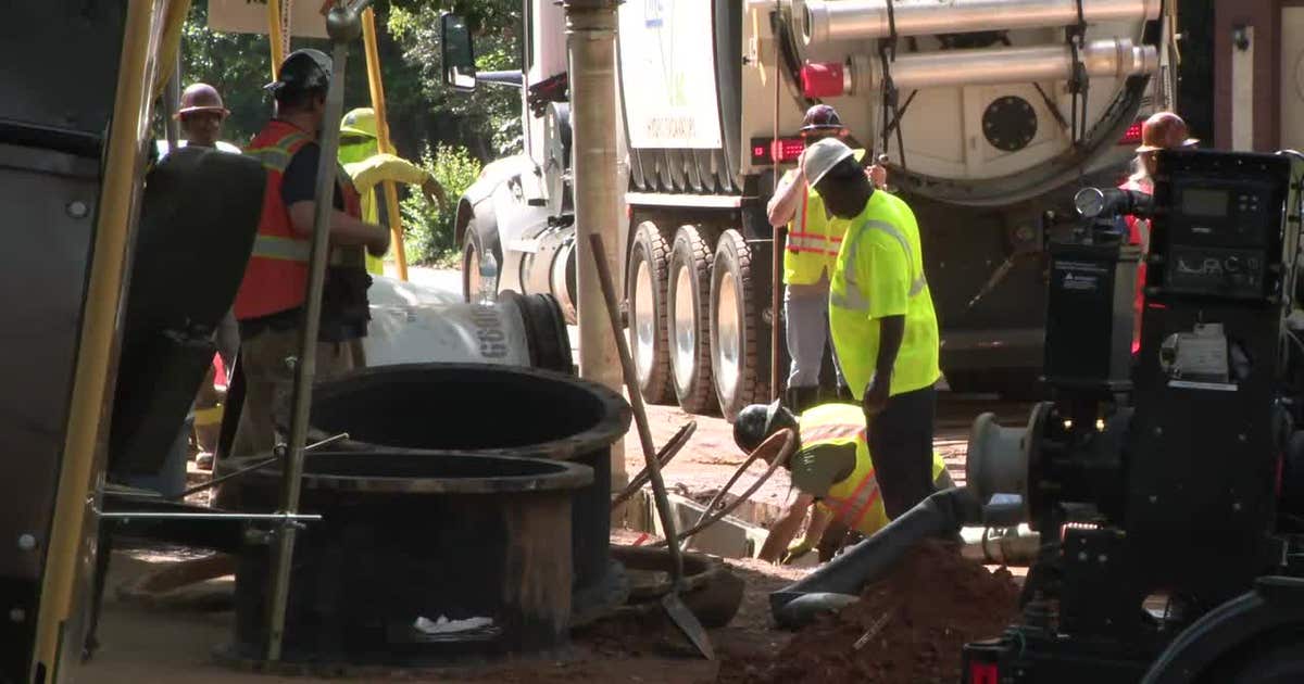 Water main break in DeKalb County fixed using special process | FOX 5 ...