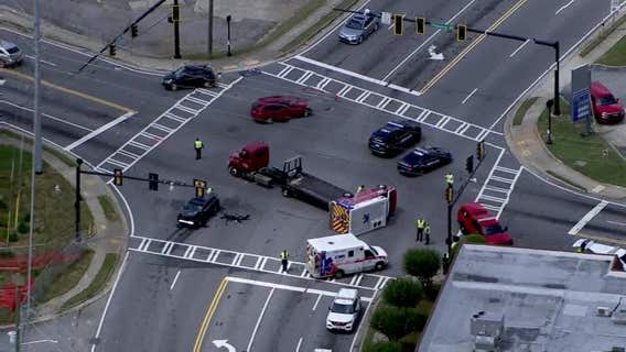Ambulance involved in crash at Tucker intersection