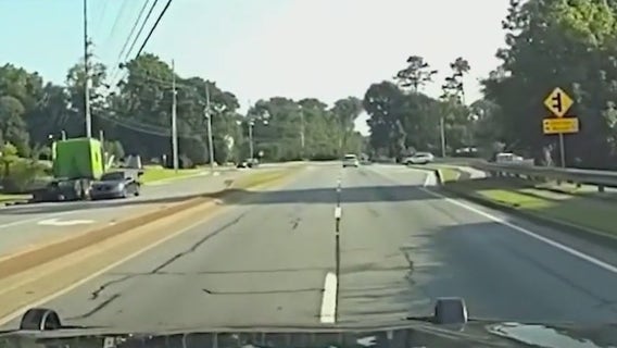 Dashcam shows wild police pursuit of stolen truck cab in Cobb County