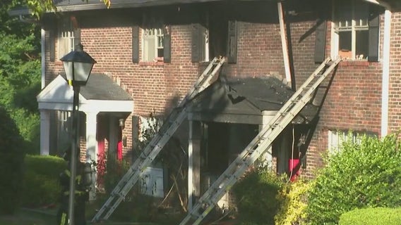 Man rescued from burning Decatur-area townhome Monday morning